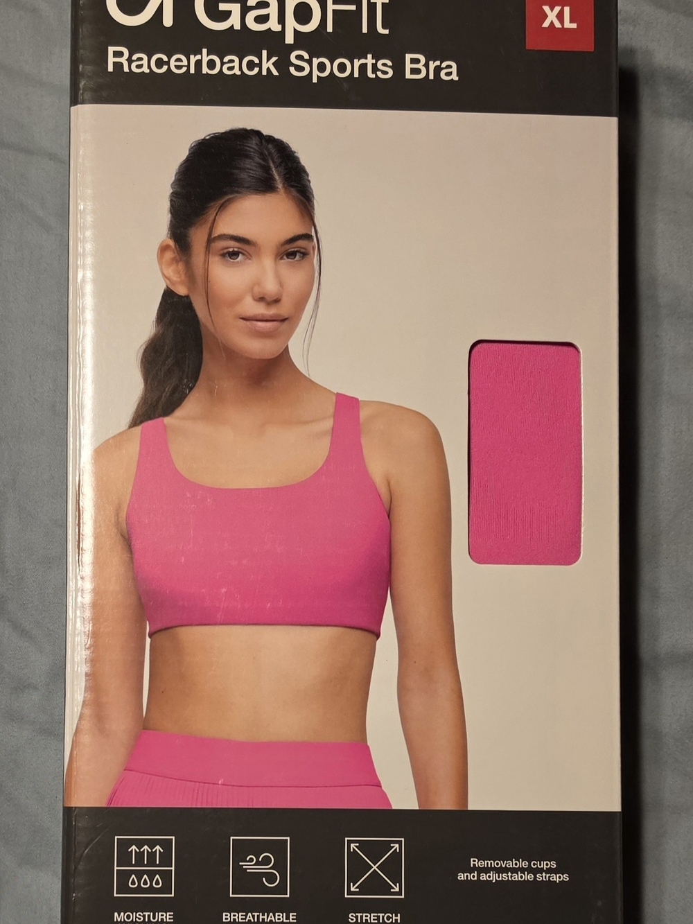 GAP Bright Pink Racerback Sports Bra